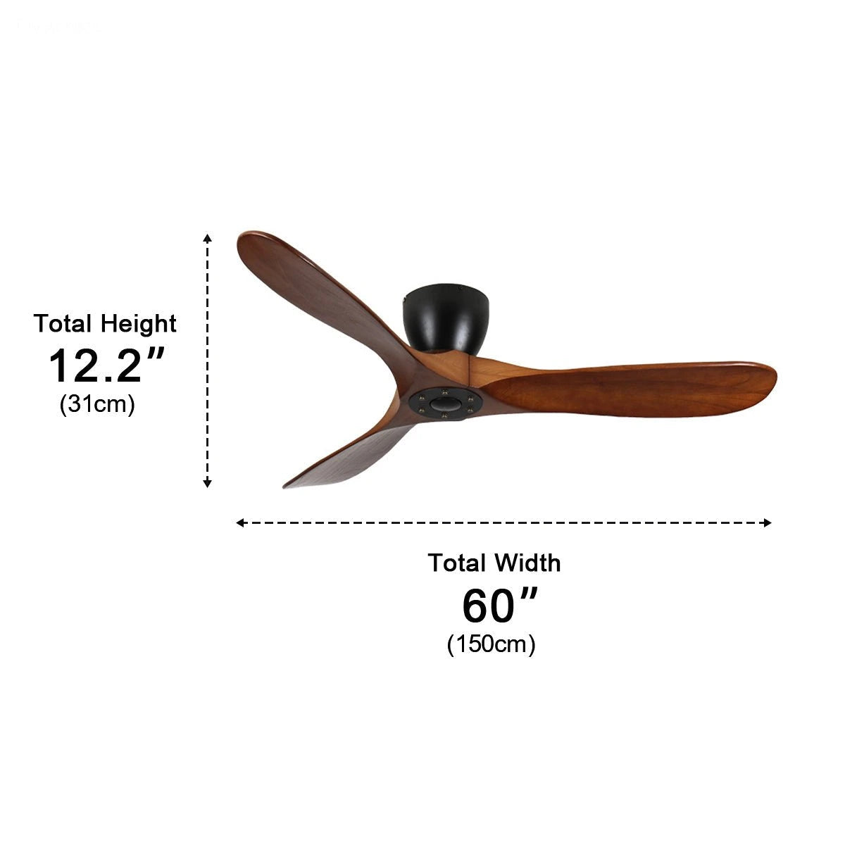 Waterproof Wood DC Motor Outdoor Ceiling Fan