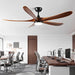 60 Inch Modern Wood Ceiling Fan with Full-Spectrum LED Light