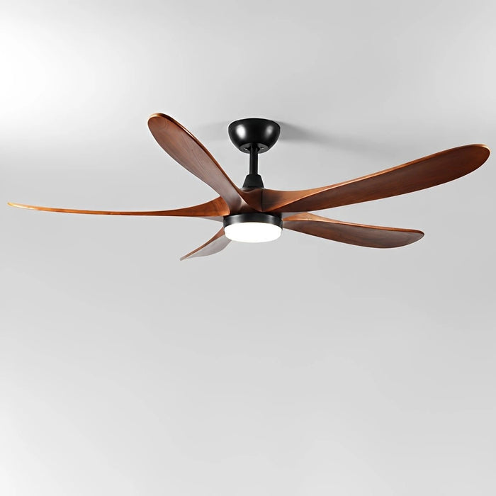 60 Inch Modern Wood Ceiling Fan with Full-Spectrum LED Light