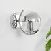 Dimmable Modern Minimalist Space age Silver Wall Sconces Lights