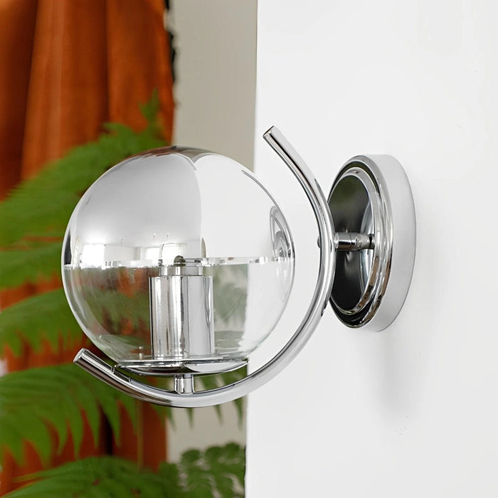 Dimmable Modern Minimalist Space age Silver Wall Sconces Lights