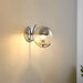 Dimmable Modern Minimalist Space age Silver Wall Sconces Lights
