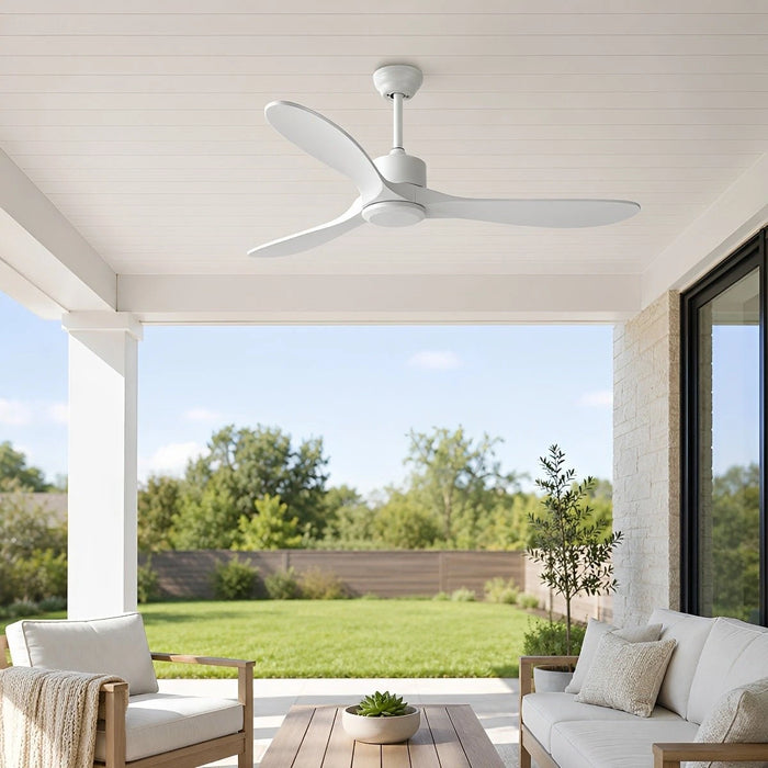 Waterproof Modern Wood 3-Blade Outdoor Ceiling Fan