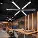 6 Set Minimalist Black LED Office Hanging Linear Light