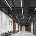 6 Set Minimalist Black LED Office Hanging Linear Light