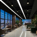 6 Set Minimalist Black LED Office Hanging Linear Light