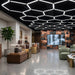 6 Set Minimalist Black LED Office Hanging Linear Light