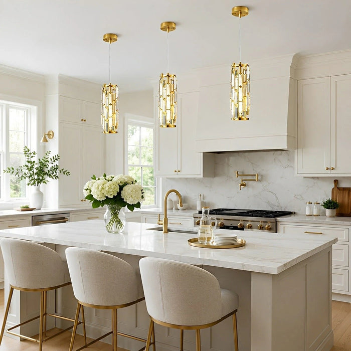 Dimmable Vintage Industrial Crystal Glass Pendant Light Ceiling Light