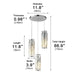 Dimmable Vintage Industrial Crystal Glass Pendant Light Ceiling Light