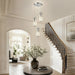 Dimmable Vintage Industrial Crystal Glass Pendant Light Ceiling Light