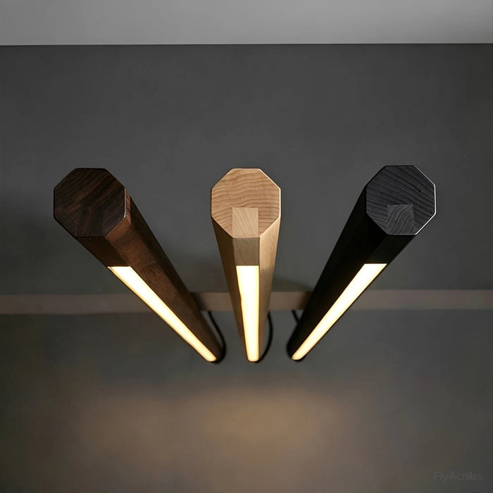 Modern Minimalist Wood LED Linear LED Floor Lamp