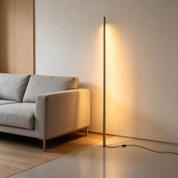 Modern Minimalist Wood LED Linear LED Floor Lamp