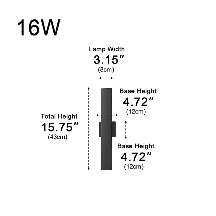 Waterproof Modern Dimmable Linear LED Outdoor Wall Light