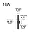 Waterproof Modern Dimmable Linear LED Outdoor Wall Light
