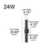 Waterproof Modern Dimmable Linear LED Outdoor Wall Light