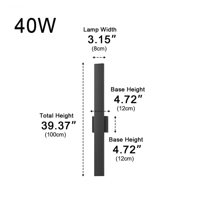 Waterproof Modern Dimmable Linear LED Outdoor Wall Light