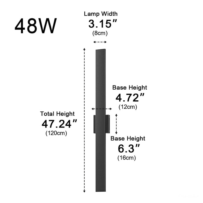 Waterproof Modern Dimmable Linear LED Outdoor Wall Light