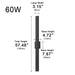 Waterproof Modern Dimmable Linear LED Outdoor Wall Light