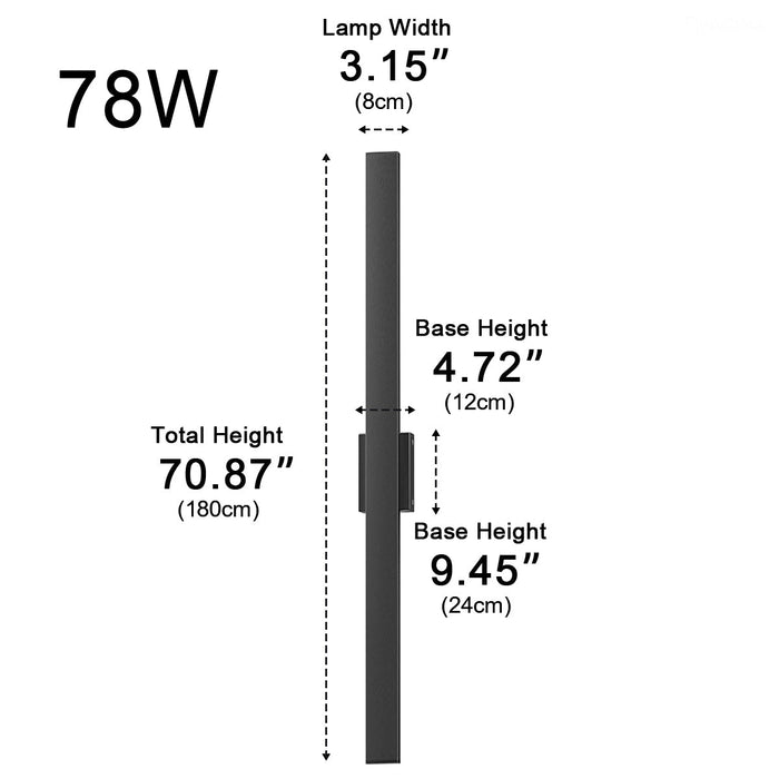 Waterproof Modern Dimmable Linear LED Outdoor Wall Light