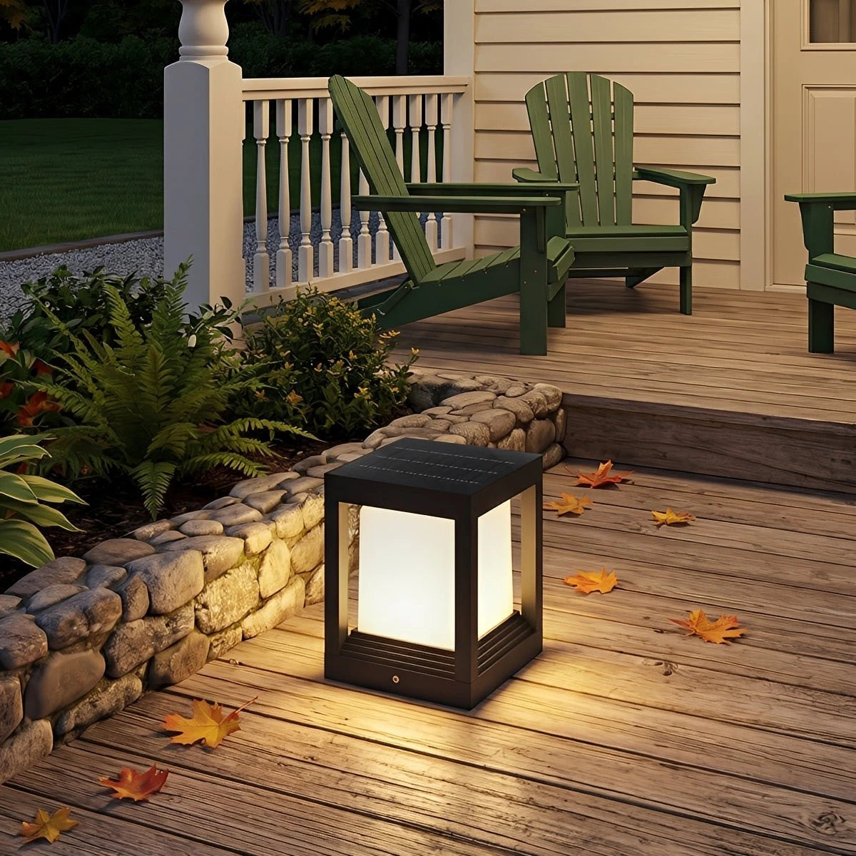 Classic Minimalist Cube Waterproof Fence Outdoor Post Light