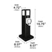 Steel Outdoor Waterproof Pathway Lights with GFCI-Protected Outlet
