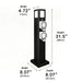 Steel Outdoor Waterproof Pathway Lights with GFCI-Protected Outlet