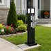 Steel Outdoor Waterproof Pathway Lights with GFCI-Protected Outlet