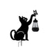 Adorable Metal Kitten Silhouette Garden Decor with Solar Lantern, Sturdy, Rustproof, and Solar-Powered for Fun Outdoor Decoration-ErisView-8