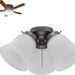 Antique Ceiling Fan Light Fixture with Ribbed Glass Shades, Energy Saving Ceiling Fans, Low Profile Cluster for Bedroom Living Room, Brass Ceiling Fan-15-ErisView