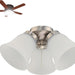 Antique Ceiling Fan Light Fixture with Ribbed Glass Shades, Energy Saving Ceiling Fans, Low Profile Cluster for Bedroom Living Room, Brass Ceiling Fan-17-ErisView