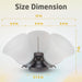 Antique Ceiling Fan Light Fixture with Ribbed Glass Shades, Energy Saving Ceiling Fans, Low Profile Cluster for Bedroom Living Room, Brass Ceiling Fan-4-ErisView