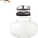 Antique Ceiling Fan Light Fixture with Ribbed Glass Shades, Energy Saving Ceiling Fans, Low Profile Cluster for Bedroom Living Room, Brass Ceiling Fan-8-ErisView