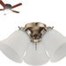 Antique Ceiling Fan Light Fixture with Ribbed Glass Shades, Energy Saving Ceiling Fans, Low Profile Cluster for Bedroom Living Room, Brass Ceiling Fan-1-ErisView