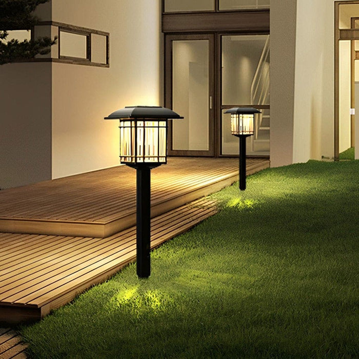 Antique-Style Solar Lawn Lights with High-Efficiency Panels, Intelligent Light Control, Easy Installation, and Long Battery Life for Outdoor Decor-ErisView-9
