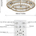 Beaded Boho Ceiling Fan, Rustic Farmhouse Bladeless Ceiling Fan with Light, Fandelier Flush Mounts with Remote for Bedroom Living Room Dining Room-5-ErisView
