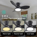Beautiful Ceiling Fans with LED Light, Fancy Ceiling Fans with Remote Control for Kitchen Bedroom Dining Room Patio-3-ErisView