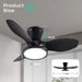 Beautiful Ceiling Fans with LED Light, Fancy Ceiling Fans with Remote Control for Kitchen Bedroom Dining Room Patio-5-ErisView