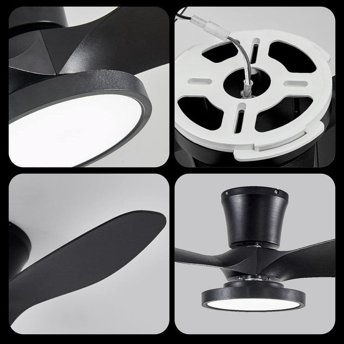 Beautiful Ceiling Fans with LED Light, Fancy Ceiling Fans with Remote Control for Kitchen Bedroom Dining Room Patio-6-ErisView