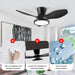 Beautiful Ceiling Fans with LED Light, Fancy Ceiling Fans with Remote Control for Kitchen Bedroom Dining Room Patio-7-ErisView