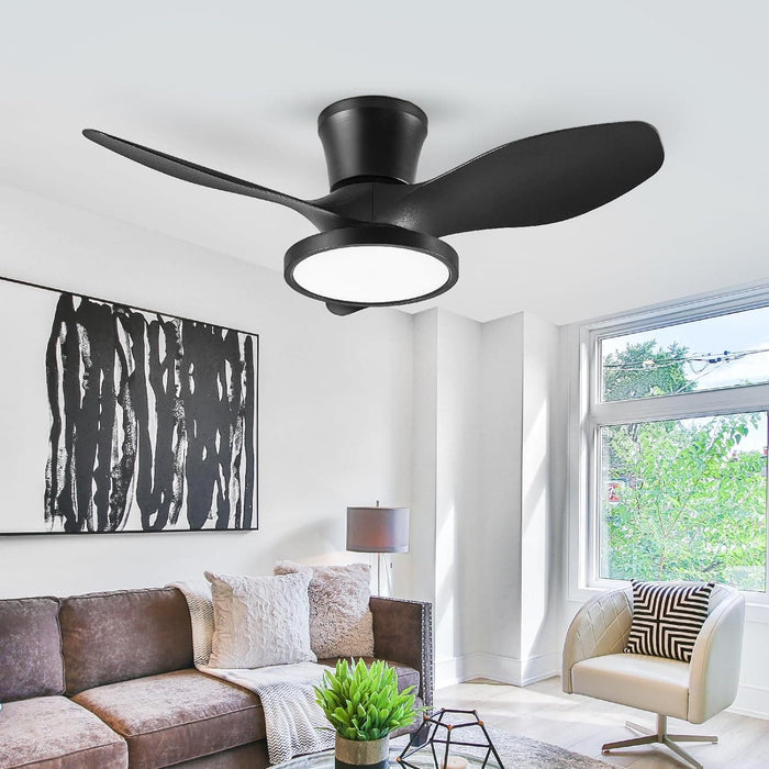 Beautiful Ceiling Fans with LED Light, Fancy Ceiling Fans with Remote Control for Kitchen Bedroom Dining Room Patio-8-ErisView