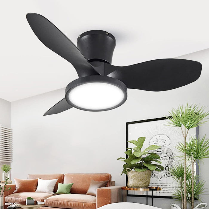 Beautiful Ceiling Fans with LED Light, Fancy Ceiling Fans with Remote Control for Kitchen Bedroom Dining Room Patio-1-ErisView