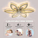 Bedroom Ceiling Fans with Lights, Crystal Low Profile Ceiling Fan, Dimmable LED Fan Chandelier for Living Room Ceiling Fan Bedroom-5-ErisView