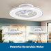 Bedroom Ceiling Fans with Lights, Dimmable Bladeless Ceiling Fan with Light Timing and Remote Control for Kids Living Room Bedroom-4-ErisView