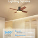 Bedroom Ceiling Fans with Lights, Low Profile Black Ceiling Fan with Remote, Bedroom Ceiling Fans, Dimmable Reversible DC Ceiling Fan-3-ErisView