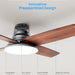 Bedroom Ceiling Fans with Lights, Low Profile Black Ceiling Fan with Remote, Bedroom Ceiling Fans, Dimmable Reversible DC Ceiling Fan-7-ErisView
