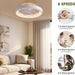 Bedroom Ceiling Fans with Lights, Low Profile Flush Mount Ceiling Fan with Remote, Modern Bedroom Ceiling Fans, Living Room Fan, Kitchen Fans with Lights-2-ErisView