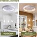 Bedroom Ceiling Fans with Lights, Low Profile Flush Mount Ceiling Fan with Remote, Modern Bedroom Ceiling Fans, Living Room Fan, Kitchen Fans with Lights-3-ErisView