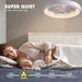 Bedroom Ceiling Fans with Lights, Low Profile Flush Mount Ceiling Fan with Remote, Modern Bedroom Ceiling Fans, Living Room Fan, Kitchen Fans with Lights-4-ErisView
