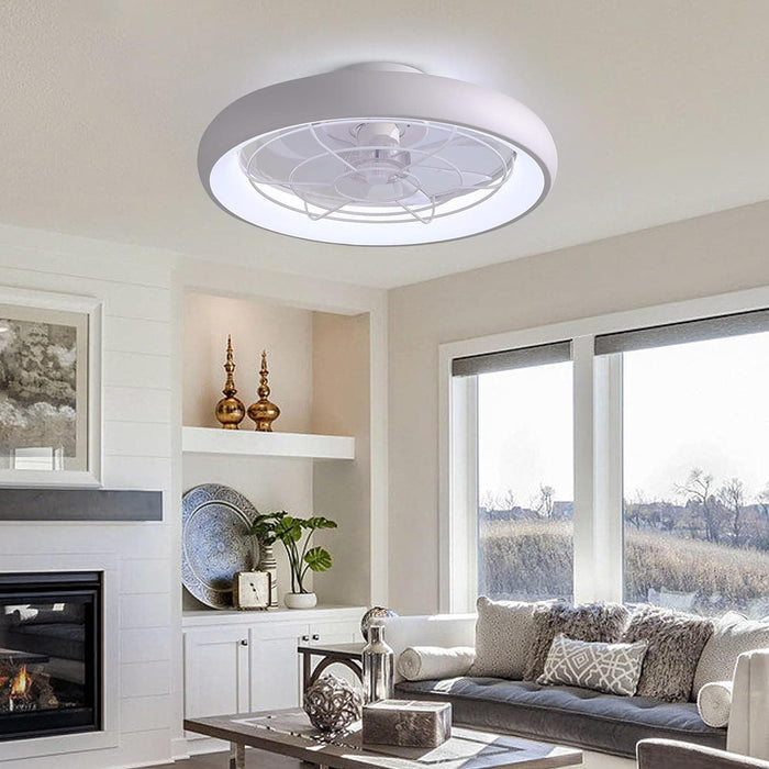 Bedroom Ceiling Fans with Lights, Low Profile Flush Mount Ceiling Fan with Remote, Modern Bedroom Ceiling Fans, Living Room Fan, Kitchen Fans with Lights-9-ErisView