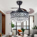 Black 42 in. Fandelier Ceiling Fan, Crystal Chandelier Fan with Remote Control, Retractable Blade Ceiling Fan with Lights for Dining Living Room -1-ErisView
